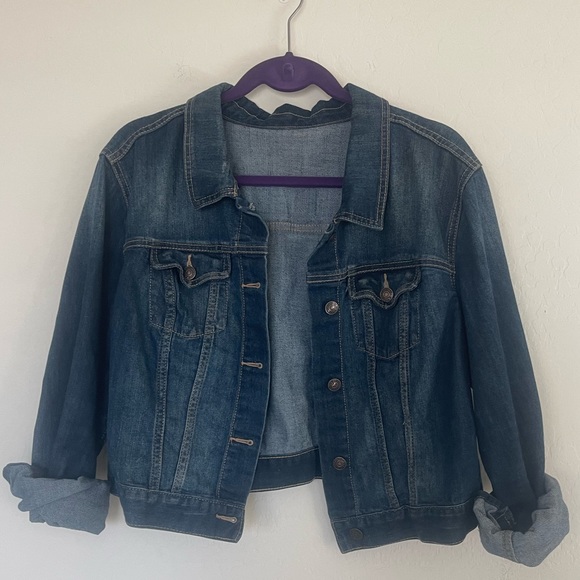 Dark blue jean jacket - Picture 4 of 7